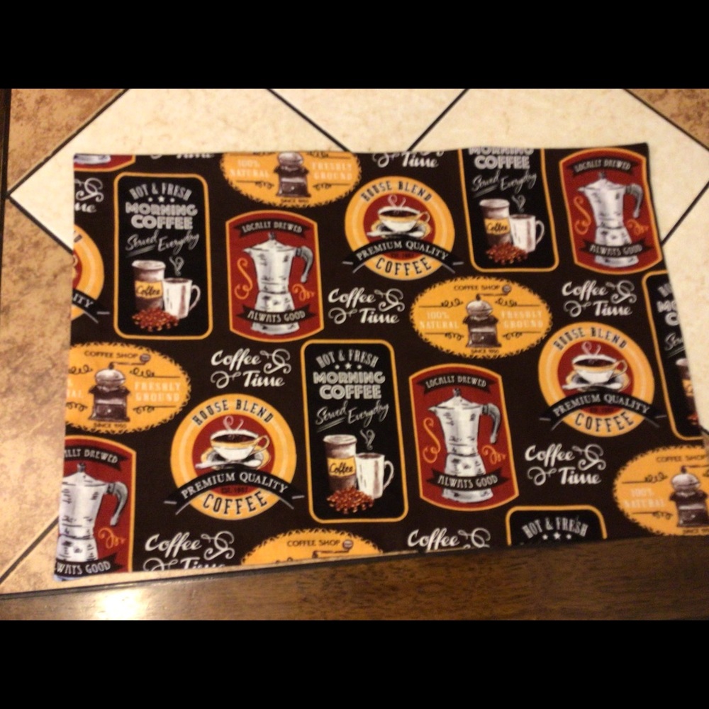 Coffee placemats, set of four